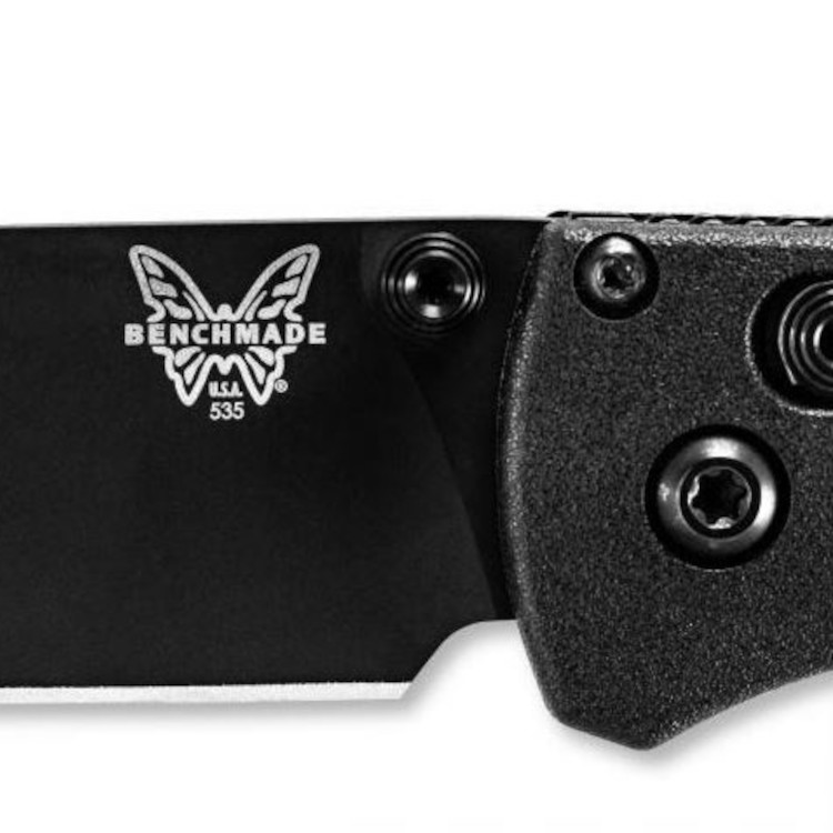 Benchmade Bugout Non-Serrated Black DLC Drop Point - Axis Lock/Thumb Stud - Image 4